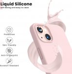 ORNARTO Shockproof Liquid Silicone Designed for iPhone 13 Case Gel Rubber Full Body Protection Anti-Shock Cover Case Drop Protection 6.1inch-Chalk pink  Amazon.co.uk: Electronics & Photo - Image 4