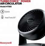 Honeywell TurboForce Power Fan (Quiet Operation Cooling, 90° Variable Tilt, 3 Speed Settings, Wall Mount Feature, Table Fan) HT900E  Amazon.co.uk - Image 3