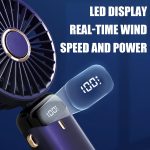 Jsdoin Hand Held Fan,Portable Handheld USB Rechargeable Fans with 5 Speeds,Battery Operated Mini Fan Foldable Desk Desktop Fans with LED Display for Home Office Bedroom Outdoor Travel (DarkBlue)  Amazon.co.uk: Home & Kitchen - Image 4