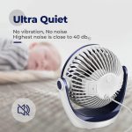 OCOOPA USB Desk Table Fan with Strong Airflow & Quiet Operation, Portable Cooling Fan Speed Adjustable 360°Rotatable Head for Home Office Bedroom Table and Desktop  Amazon.co.uk: Home & Kitchen - Image 8