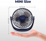 OCOOPA USB Desk Table Fan with Strong Airflow & Quiet Operation, Portable Cooling Fan Speed Adjustable 360°Rotatable Head for Home Office Bedroom Table and Desktop  Amazon.co.uk: Home & Kitchen - Image 2