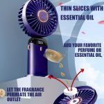 Jsdoin Hand Held Fan,Portable Handheld USB Rechargeable Fans with 5 Speeds,Battery Operated Mini Fan Foldable Desk Desktop Fans with LED Display for Home Office Bedroom Outdoor Travel (DarkBlue)  Amazon.co.uk: Home & Kitchen - Image 5