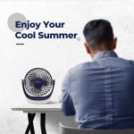 OCOOPA USB Desk Table Fan with Strong Airflow & Quiet Operation, Portable Cooling Fan Speed Adjustable 360°Rotatable Head for Home Office Bedroom Table and Desktop  Amazon.co.uk: Home & Kitchen - Image 7